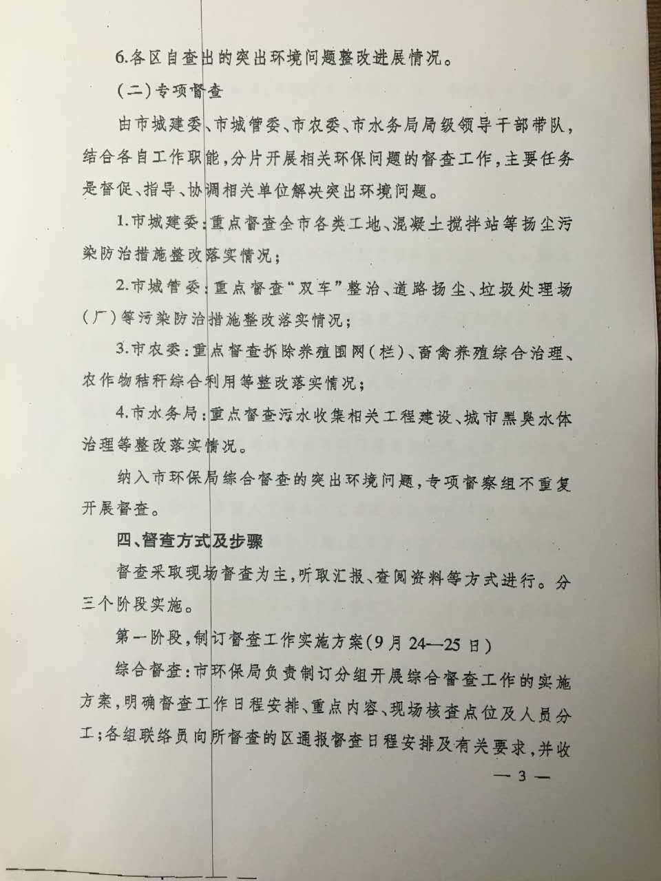 武汉市政府关于开展全市环境问题整改督查工作的通知