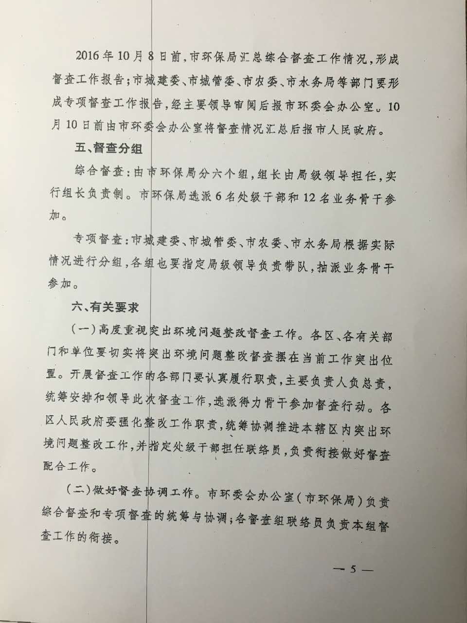 武汉市政府关于开展全市环境问题整改督查工作的通知